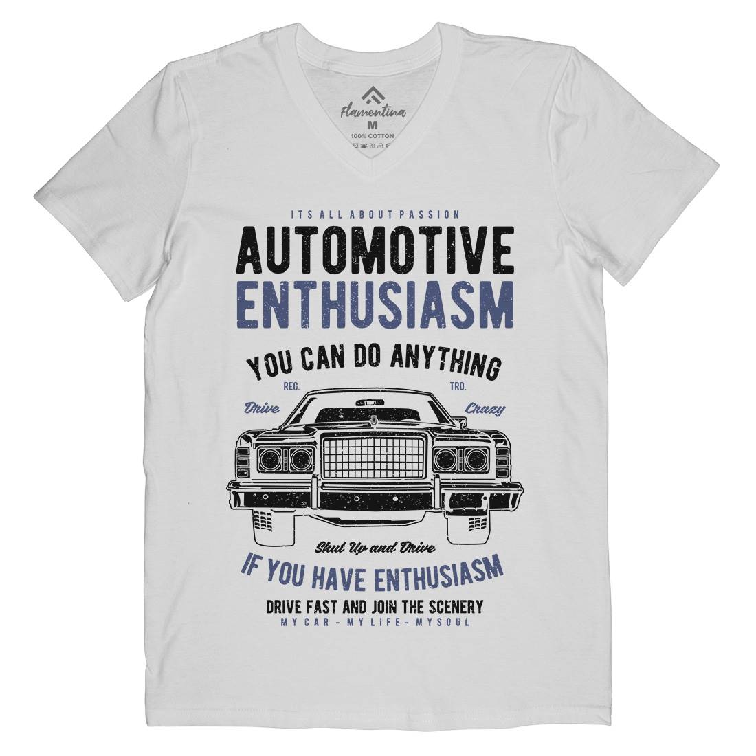 Automotive Enthusiasm Mens V-Neck T-Shirt Cars A614