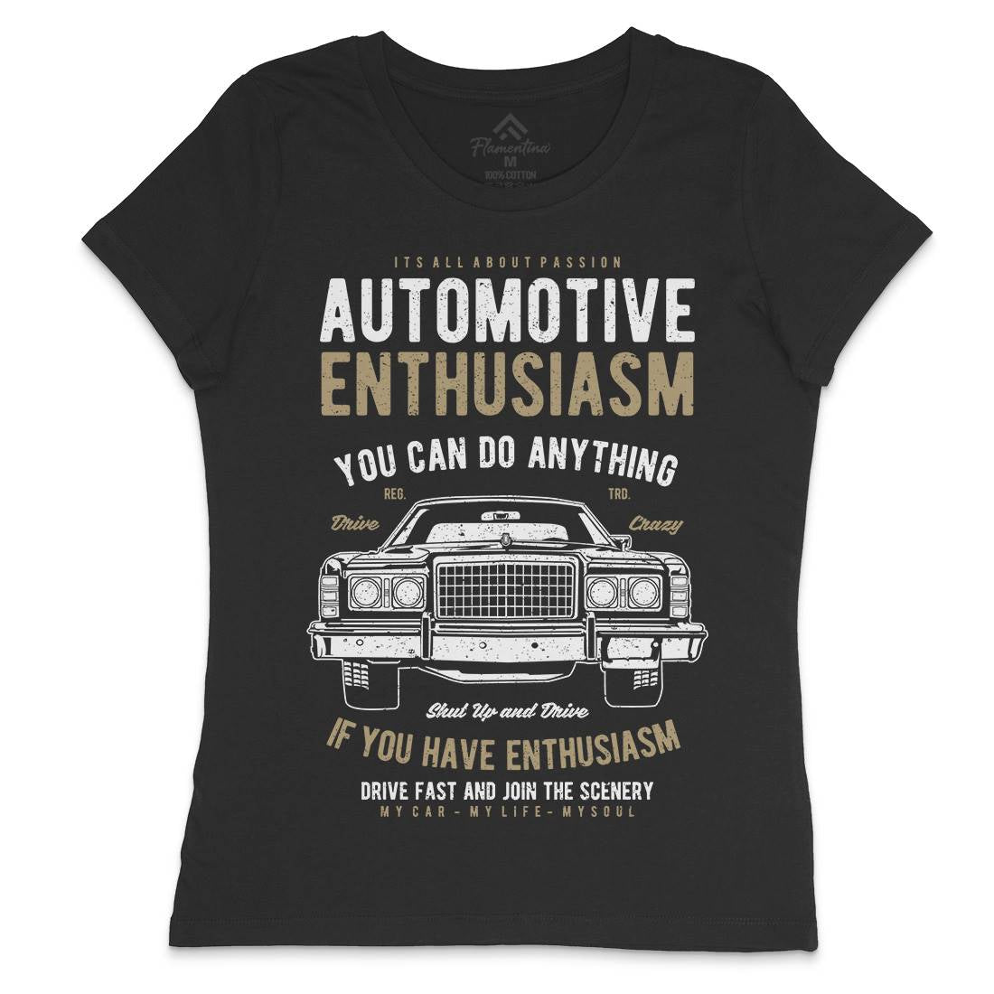Automotive Enthusiasm Womens Crew Neck T-Shirt Cars A614