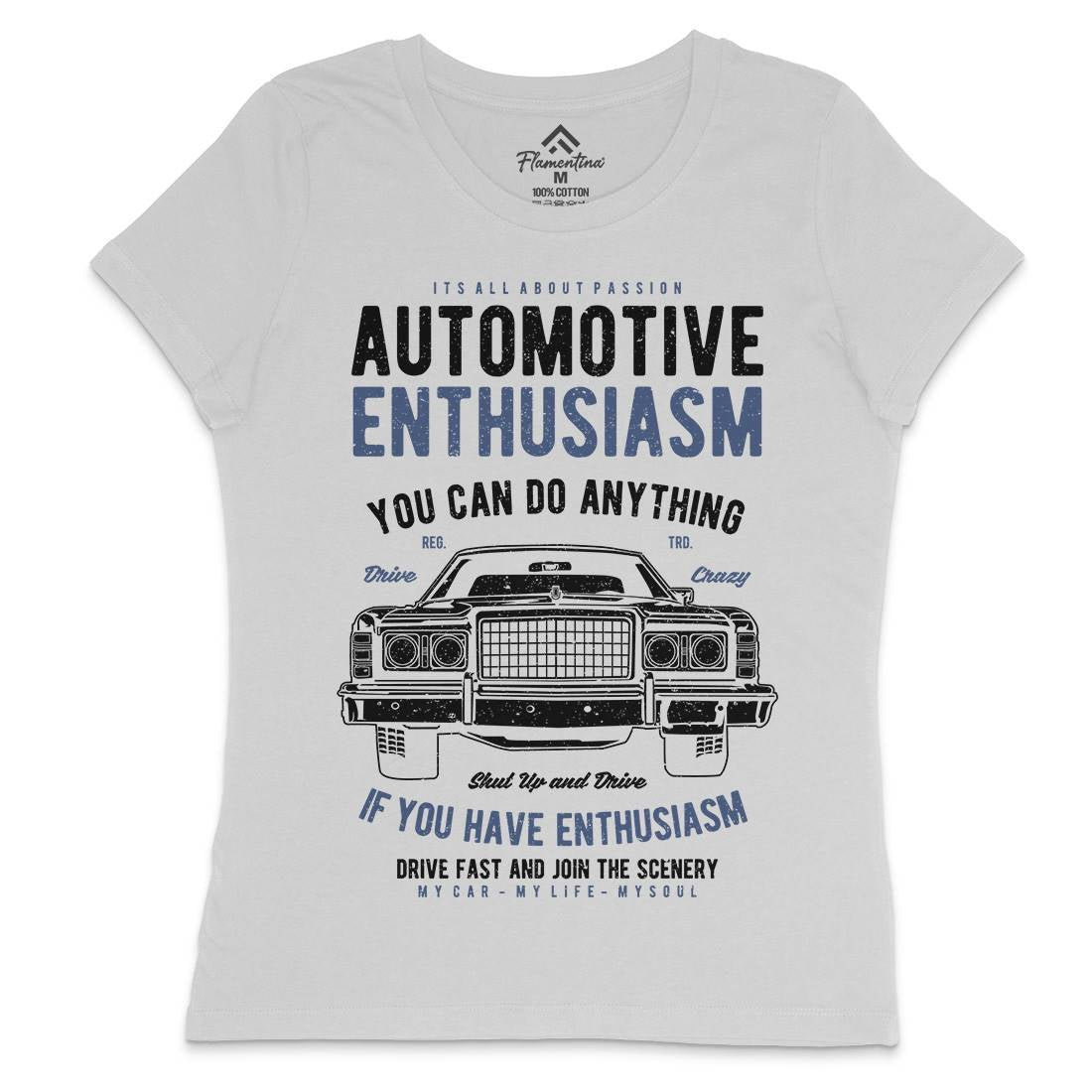 Automotive Enthusiasm Womens Crew Neck T-Shirt Cars A614
