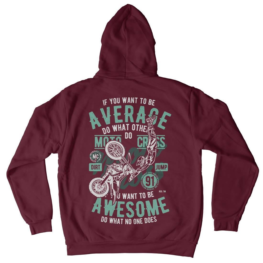 Awesome Motocross Kids Crew Neck Hoodie Motorcycles A615