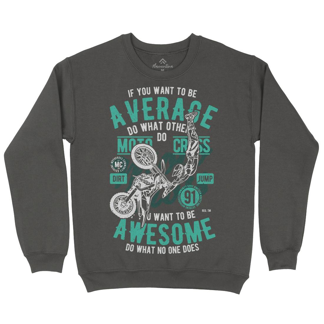Awesome Motocross Kids Crew Neck Sweatshirt Motorcycles A615