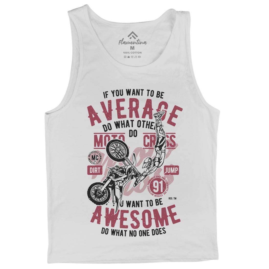 Awesome Motocross Mens Tank Top Vest Motorcycles A615