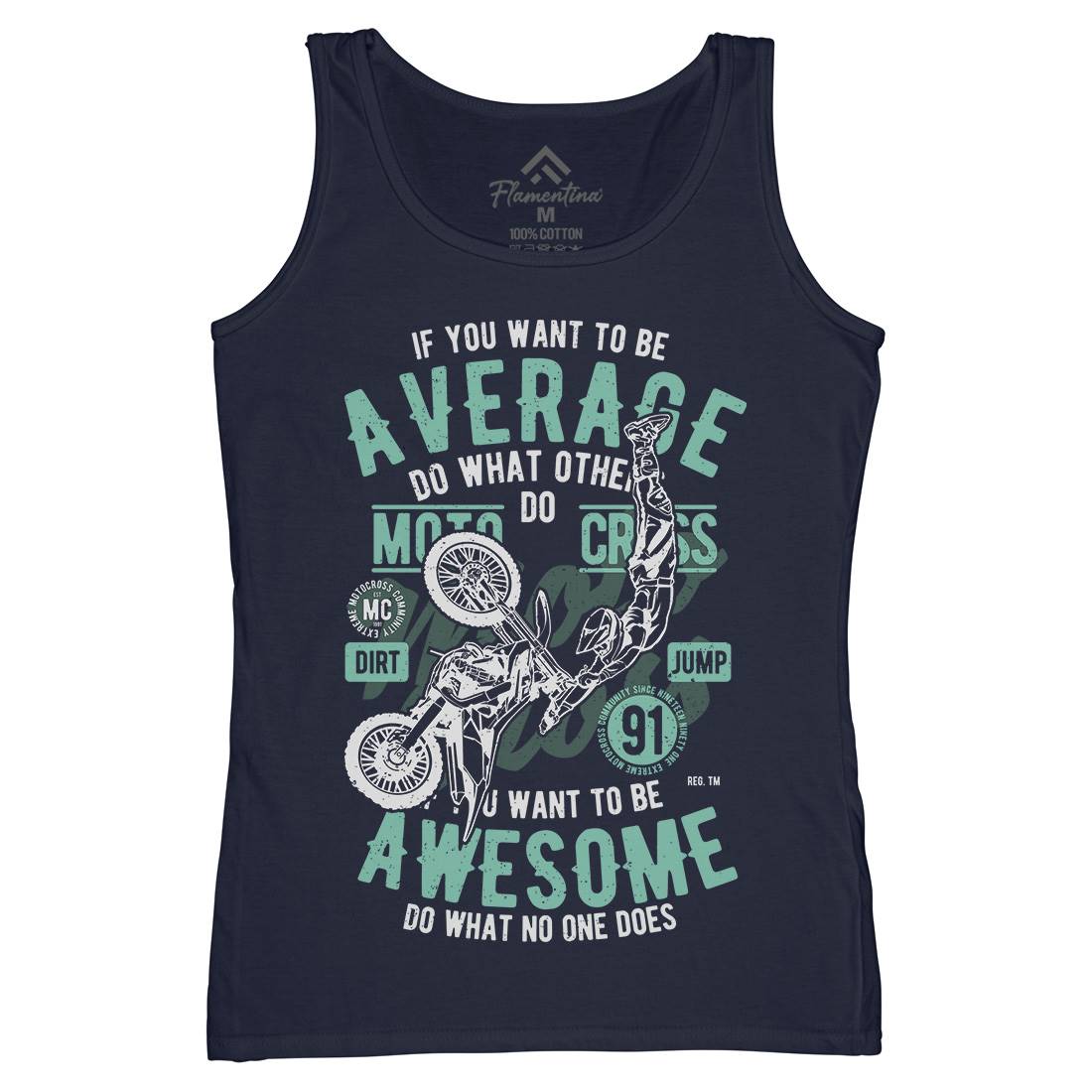 Awesome Motocross Womens Organic Tank Top Vest Motorcycles A615