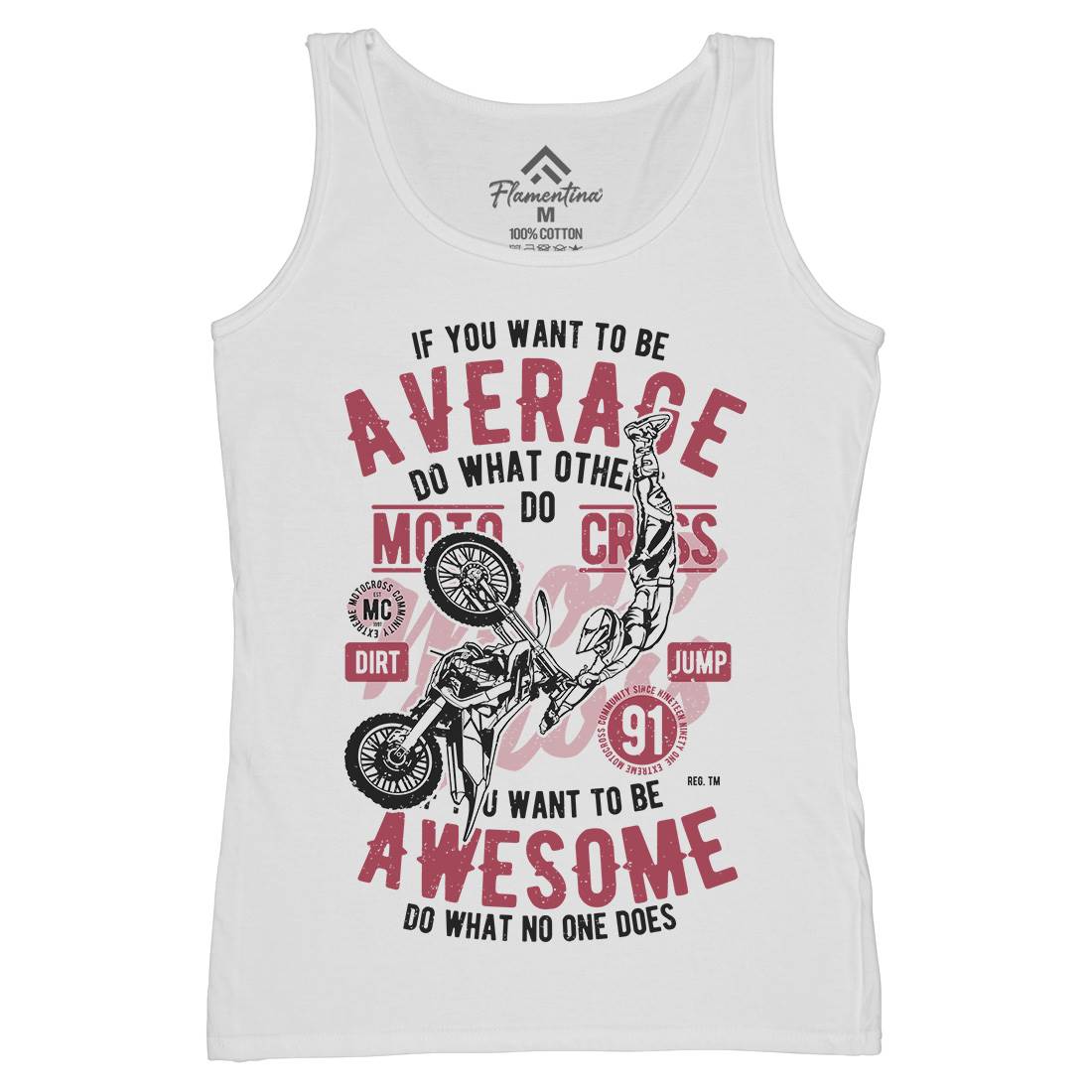 Awesome Motocross Womens Organic Tank Top Vest Motorcycles A615
