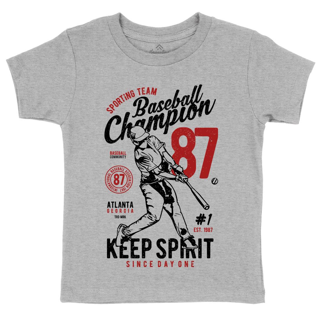 Baseball Champion Kids Organic Crew Neck T-Shirt Sport A616