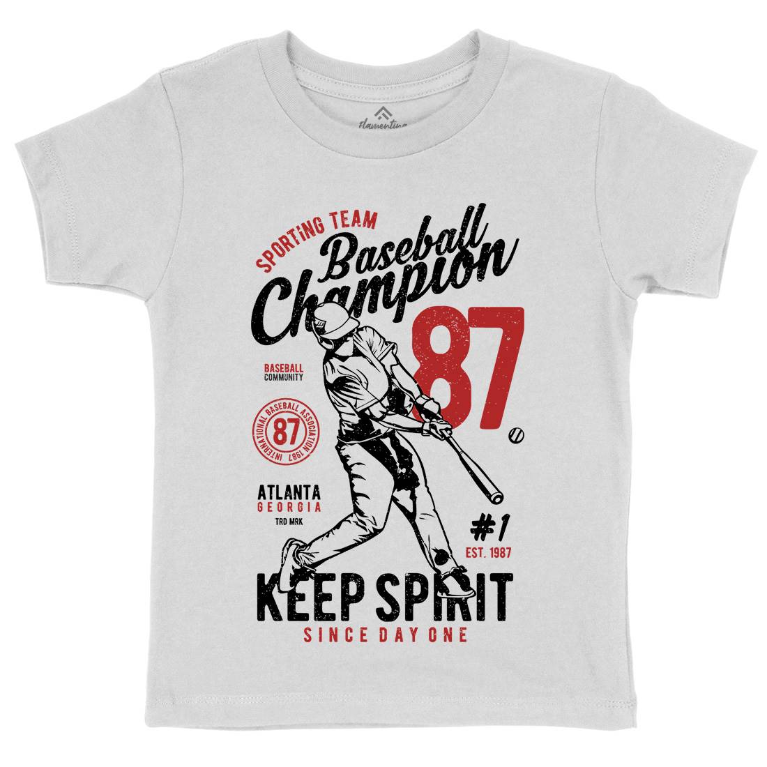 Baseball Champion Kids Organic Crew Neck T-Shirt Sport A616