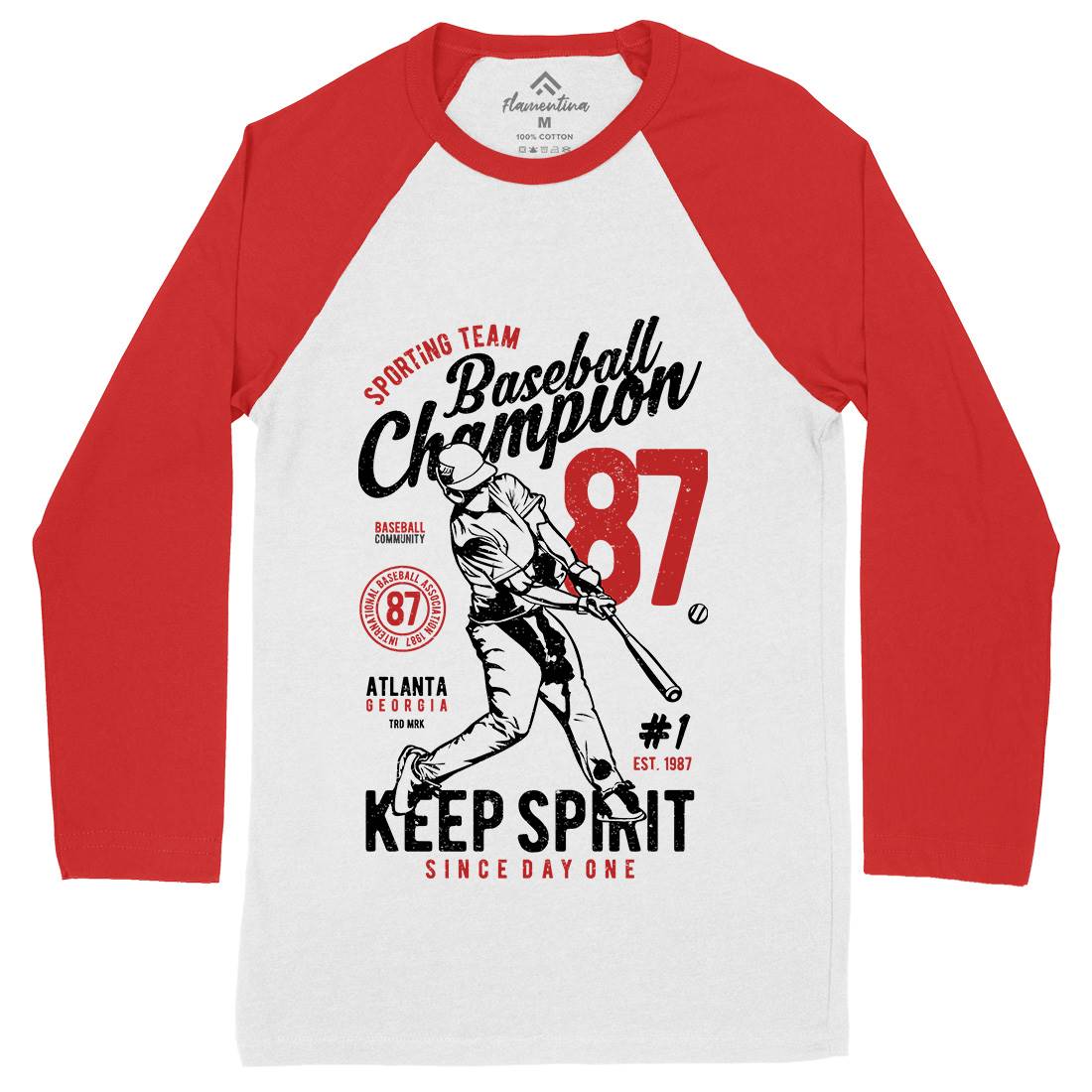 Baseball Champion Mens Long Sleeve Baseball T-Shirt Sport A616