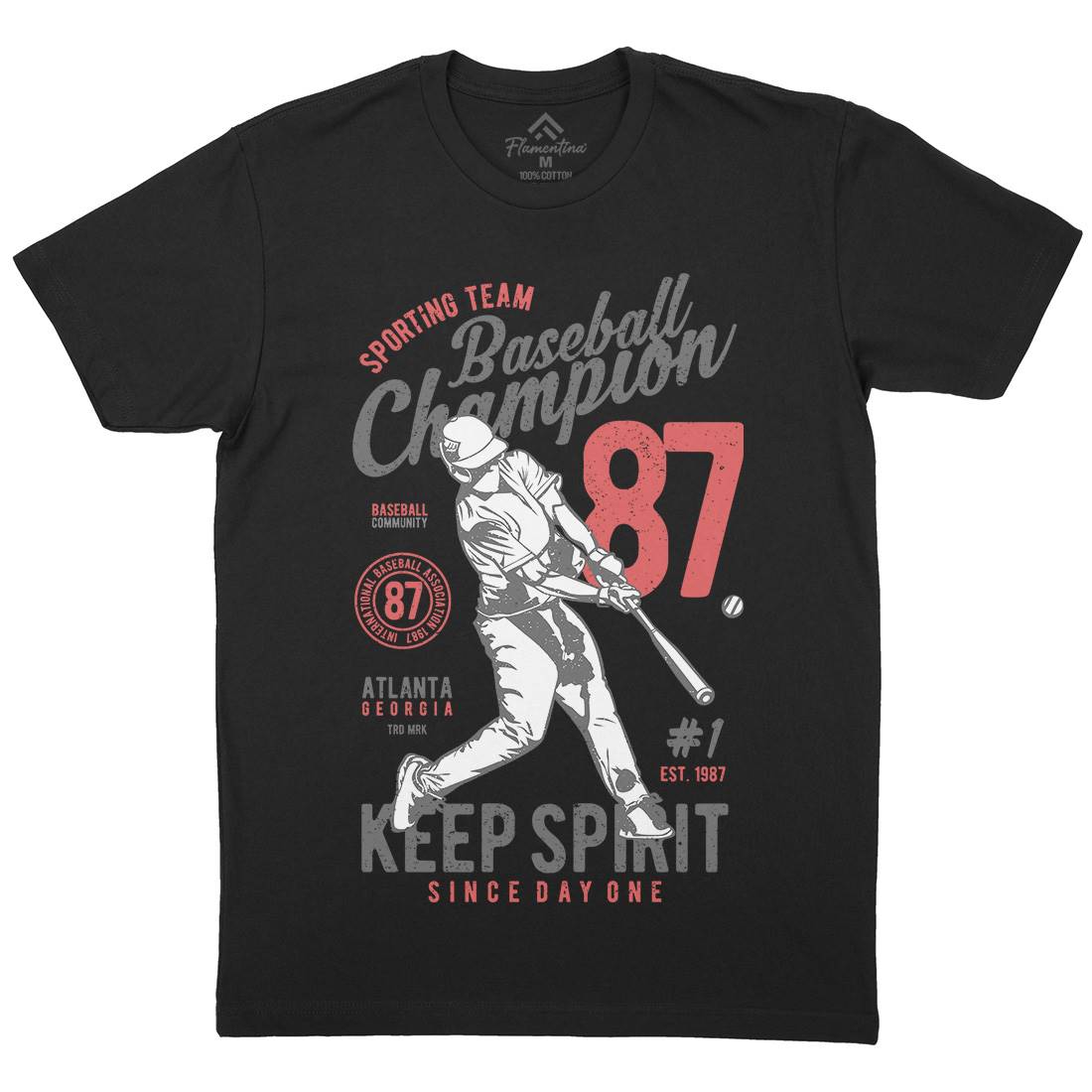 Baseball Champion Mens Crew Neck T-Shirt Sport A616