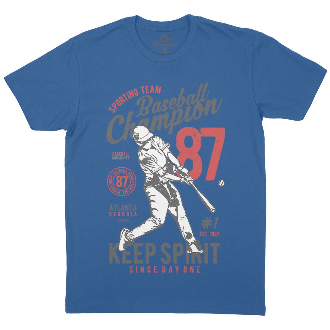 Baseball Champion Mens Crew Neck T-Shirt Sport A616