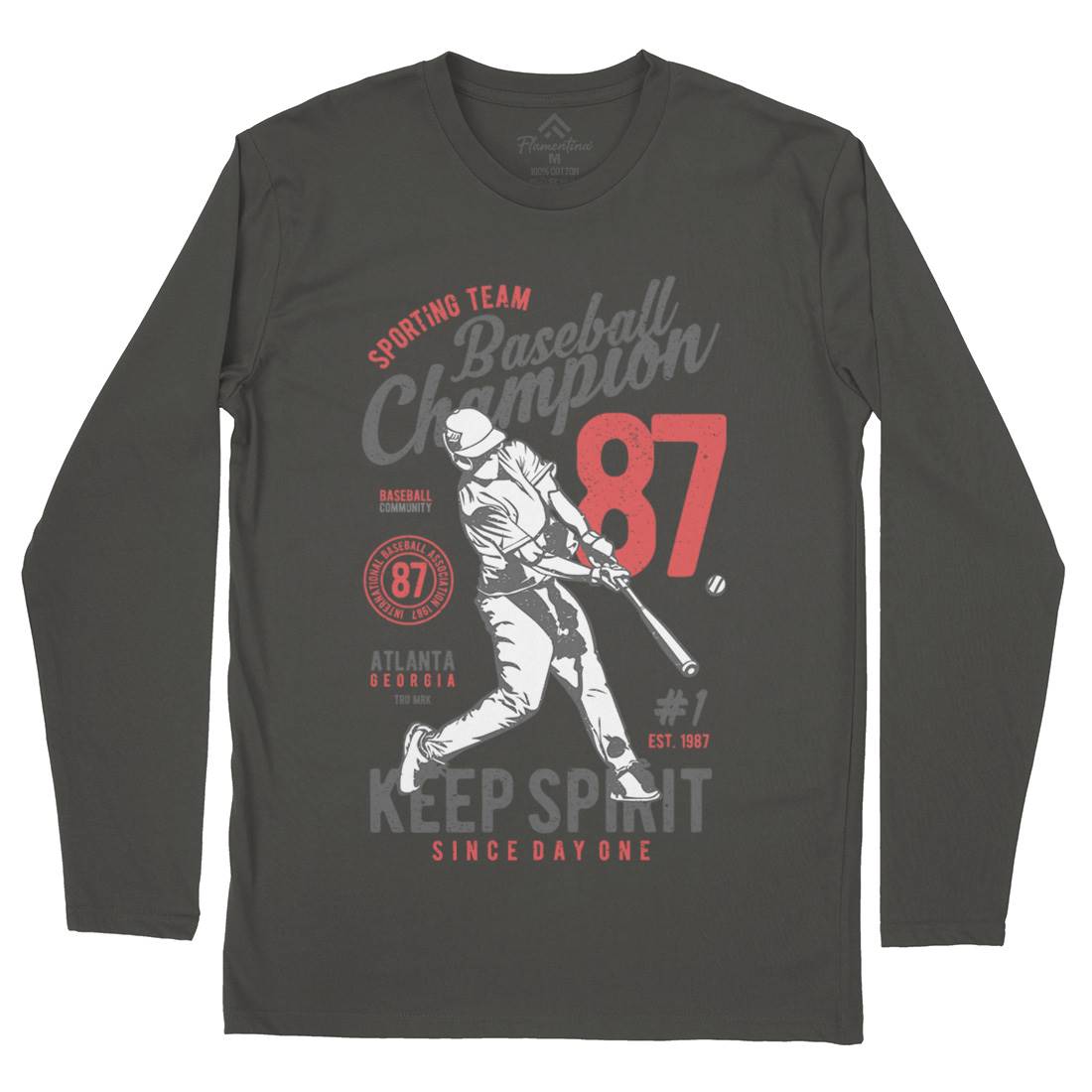 Baseball Champion Mens Long Sleeve T-Shirt Sport A616