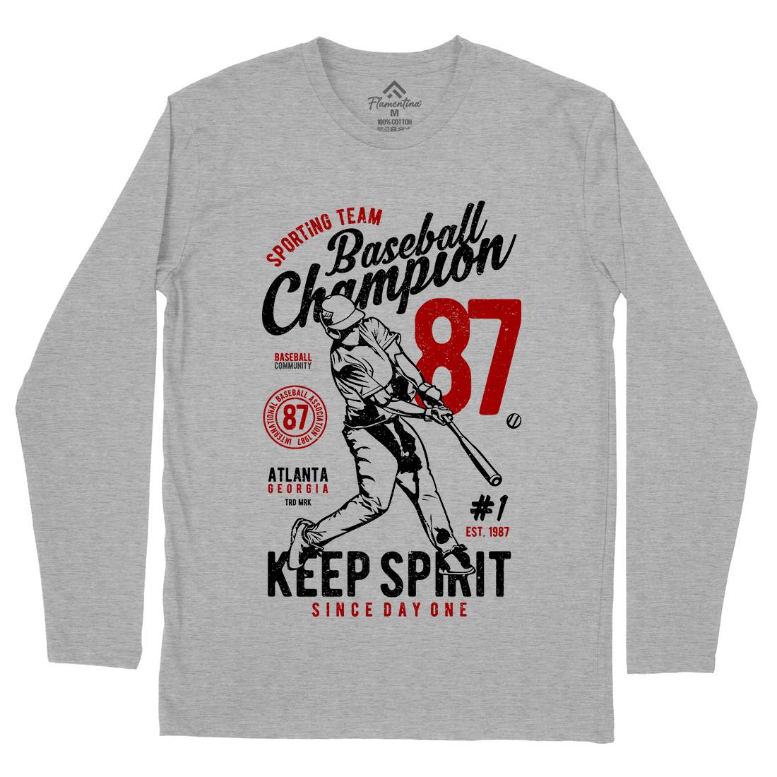 Baseball Champion Mens Long Sleeve T-Shirt Sport A616