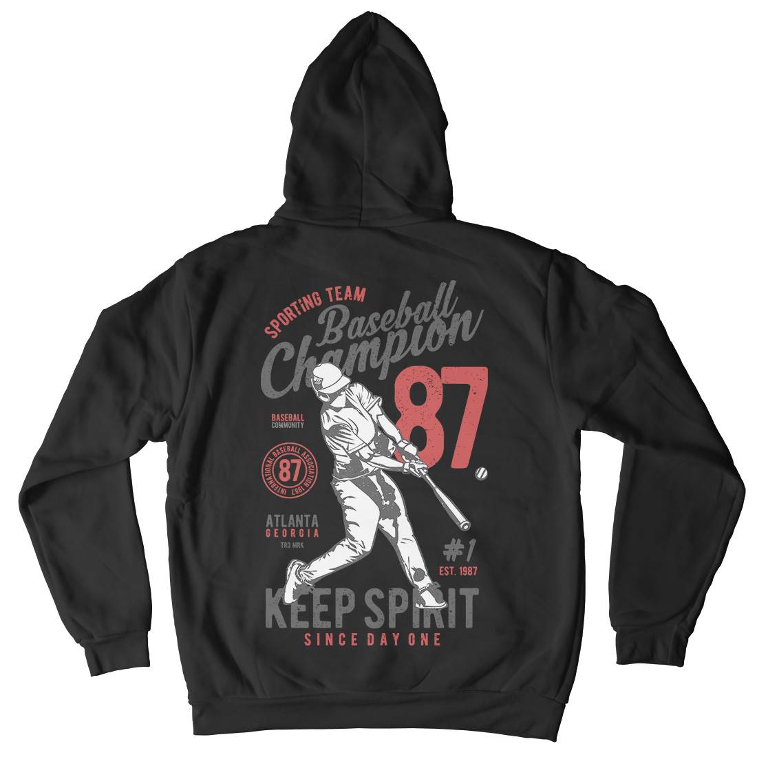 Baseball Champion Mens Hoodie With Pocket Sport A616