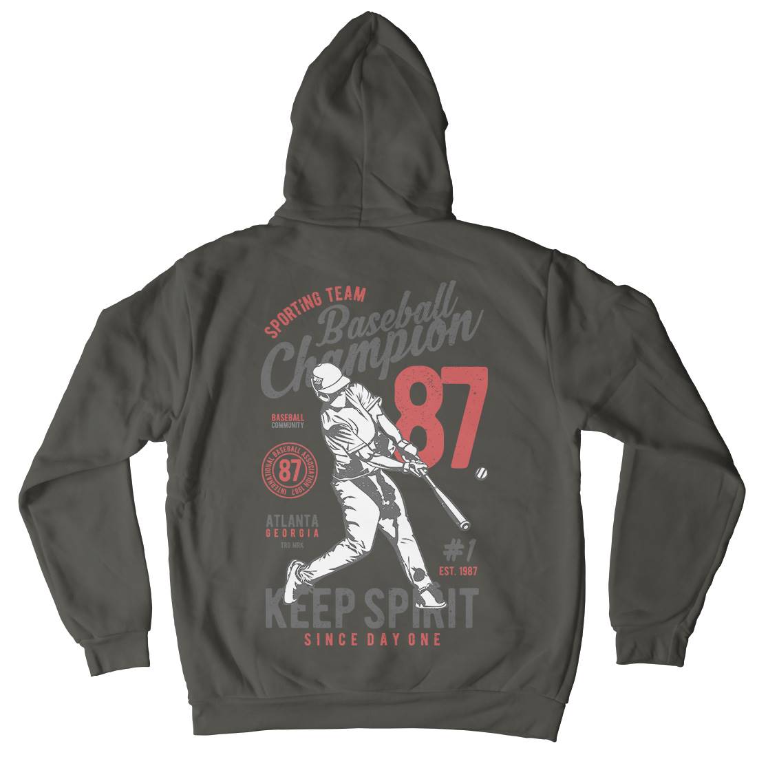 Baseball Champion Mens Hoodie With Pocket Sport A616