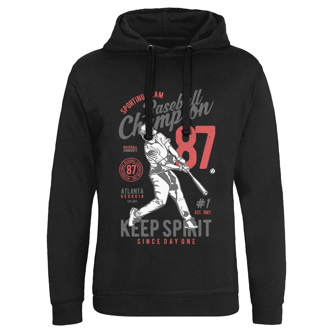 Baseball Champion Mens Hoodie Without Pocket Sport A616