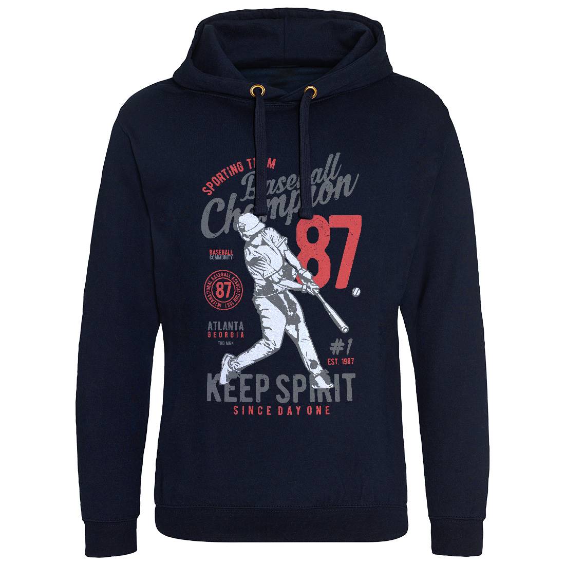 Baseball Champion Mens Hoodie Without Pocket Sport A616