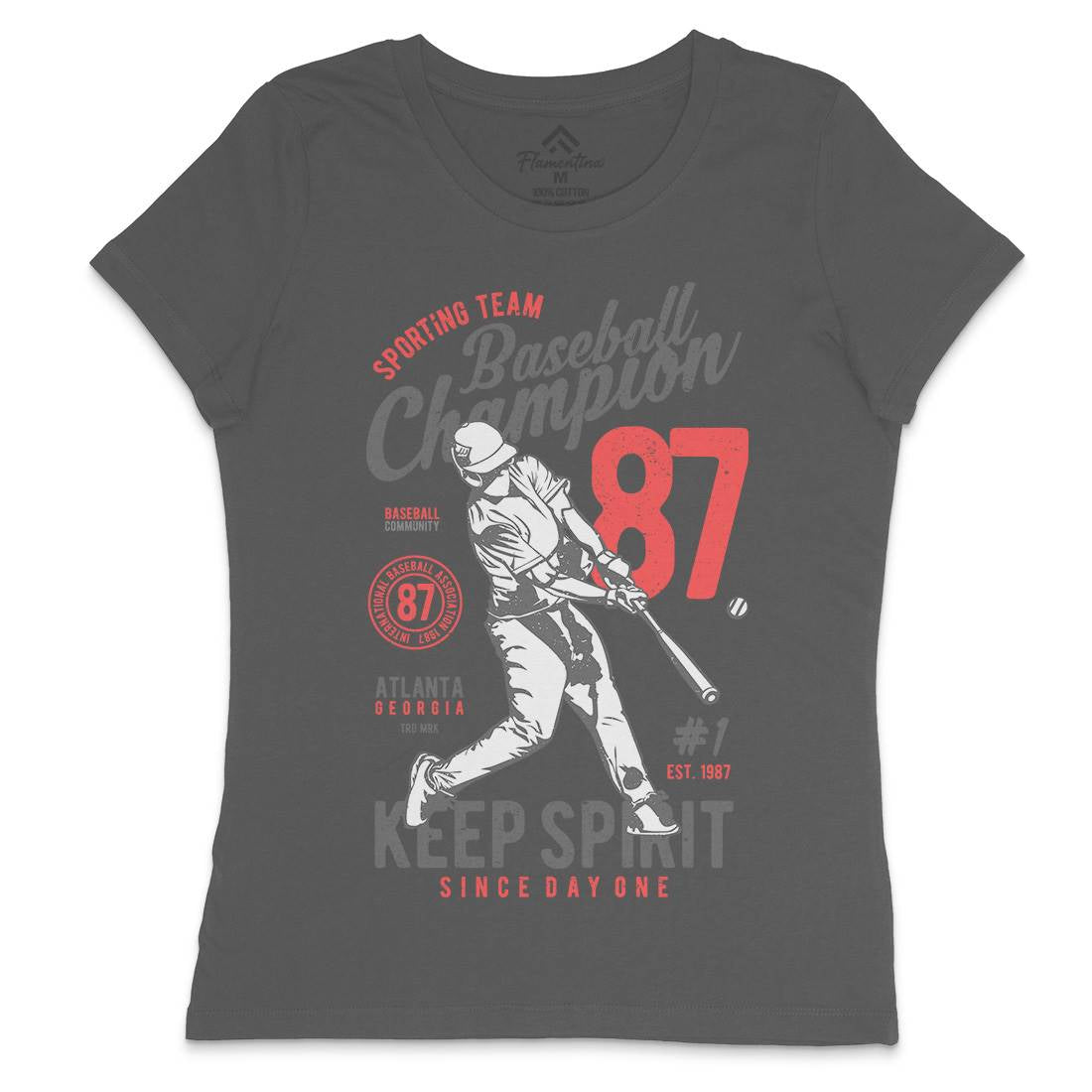 Baseball Champion Womens Crew Neck T-Shirt Sport A616