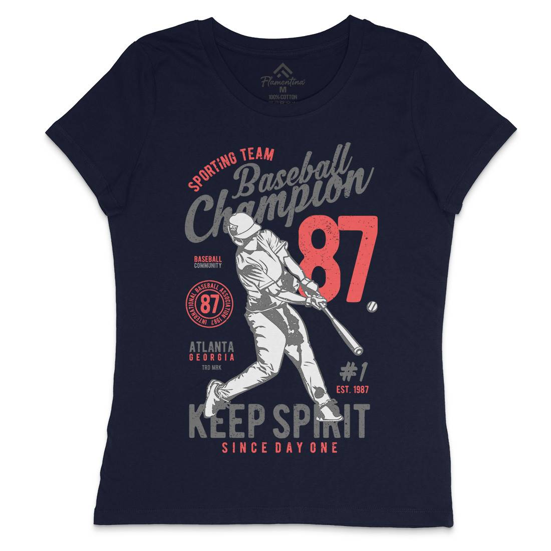 Baseball Champion Womens Crew Neck T-Shirt Sport A616