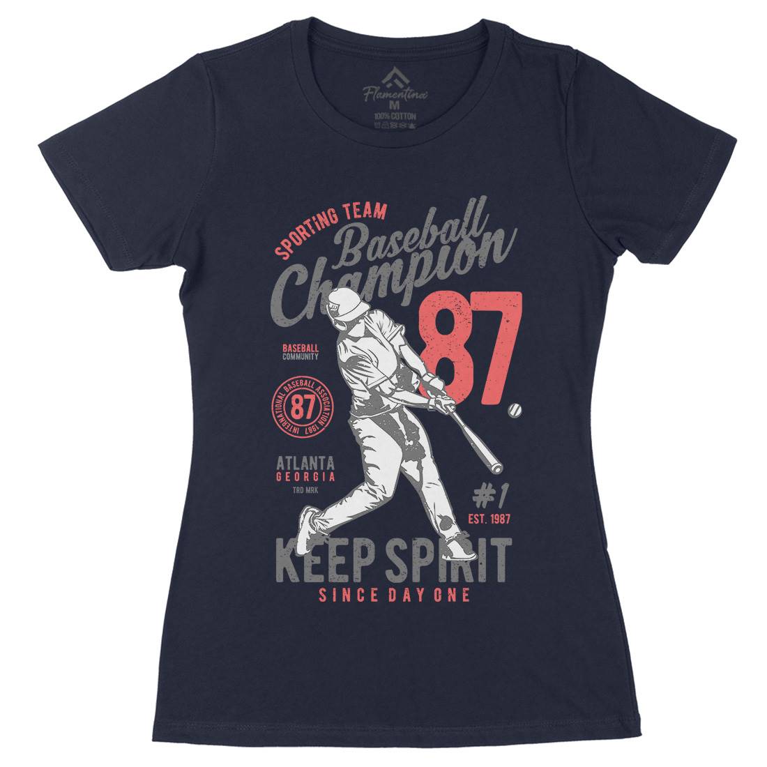 Baseball Champion Womens Organic Crew Neck T-Shirt Sport A616