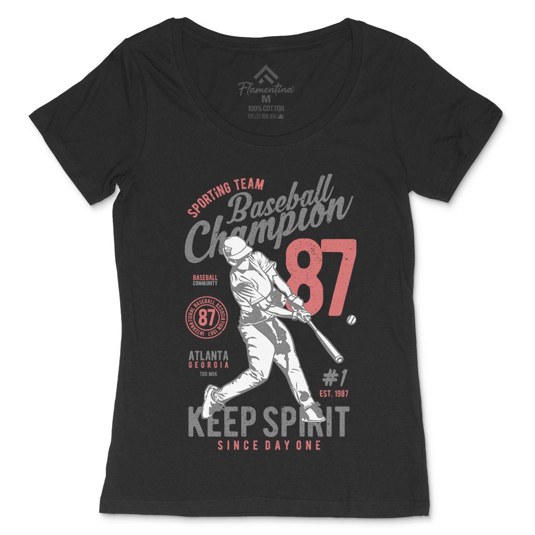 Baseball Champion Womens Scoop Neck T-Shirt Sport A616