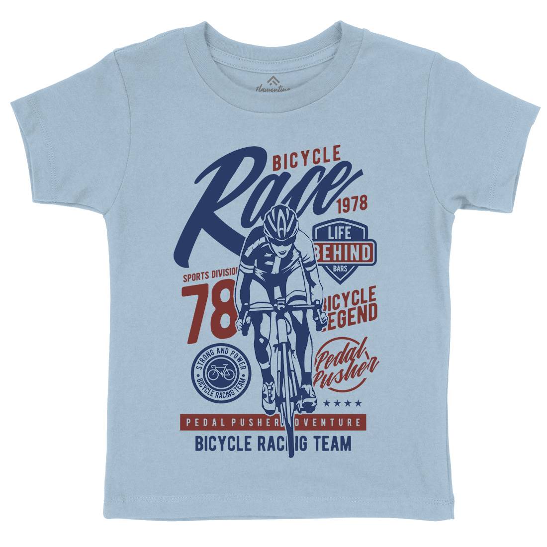 Bicycle Race Kids Organic Crew Neck T-Shirt Bikes A617