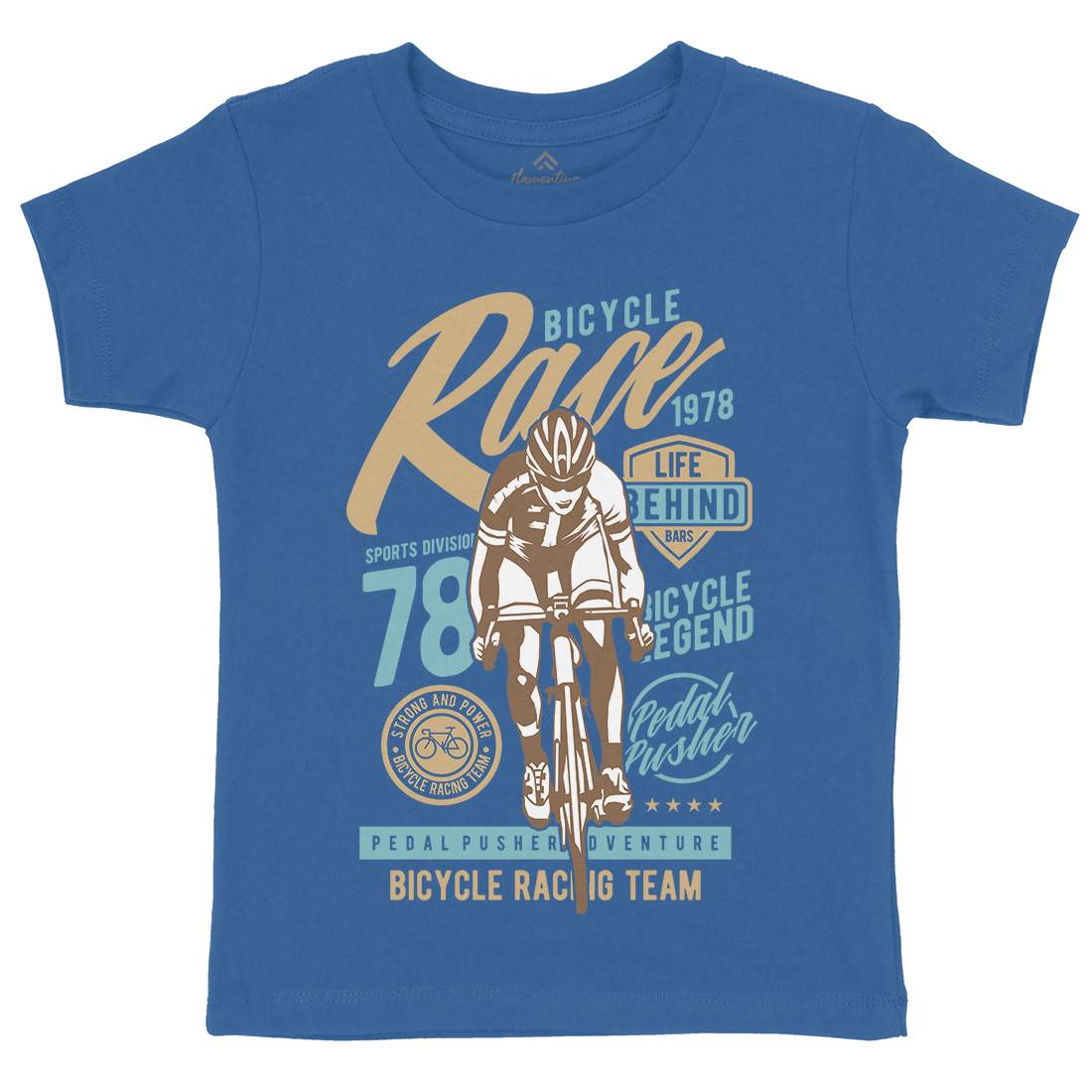 Bicycle Race Kids Crew Neck T-Shirt Bikes A617