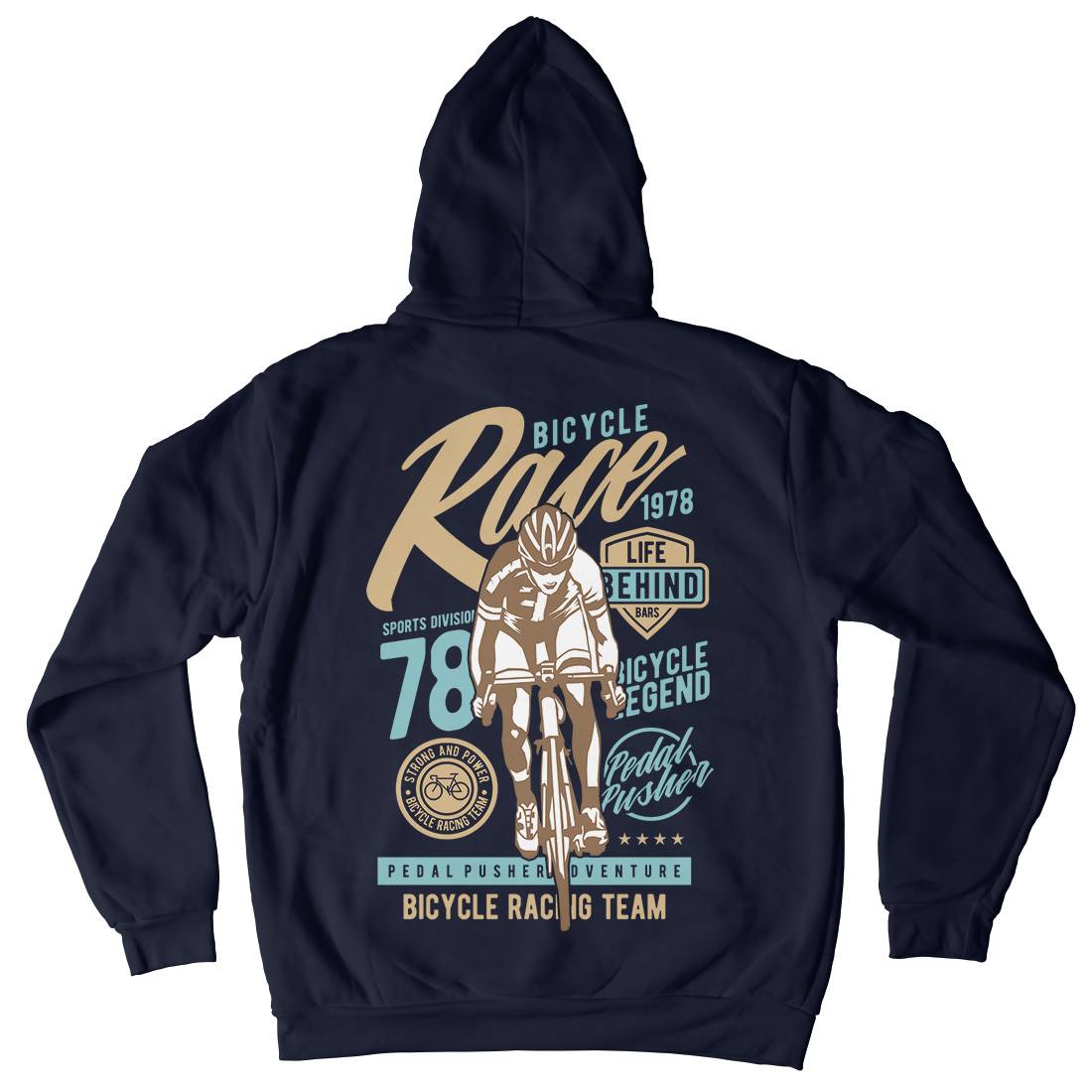 Bicycle Race Mens Hoodie With Pocket Bikes A617