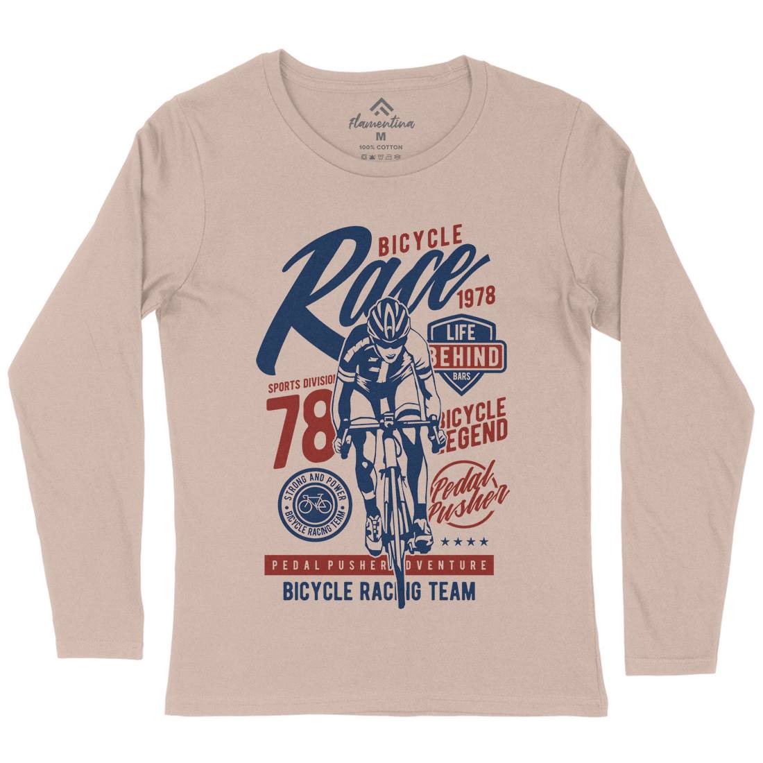 Bicycle Race Womens Long Sleeve T-Shirt Bikes A617