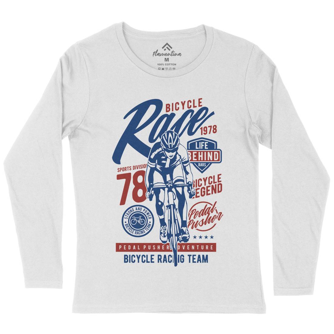Bicycle Race Womens Long Sleeve T-Shirt Bikes A617