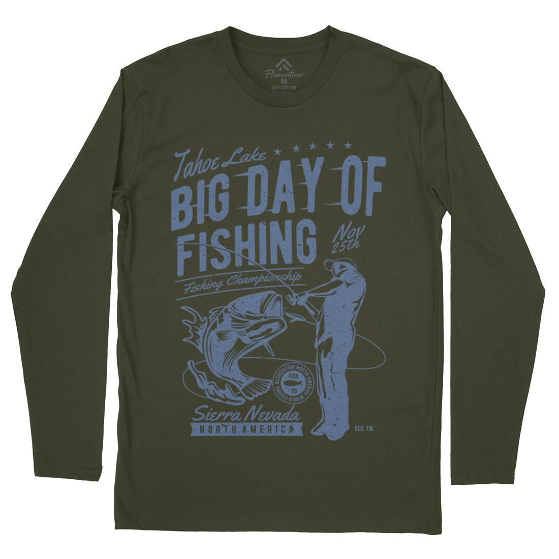 Big Day Of Mens Long Sleeve T-Shirt Fishing A618