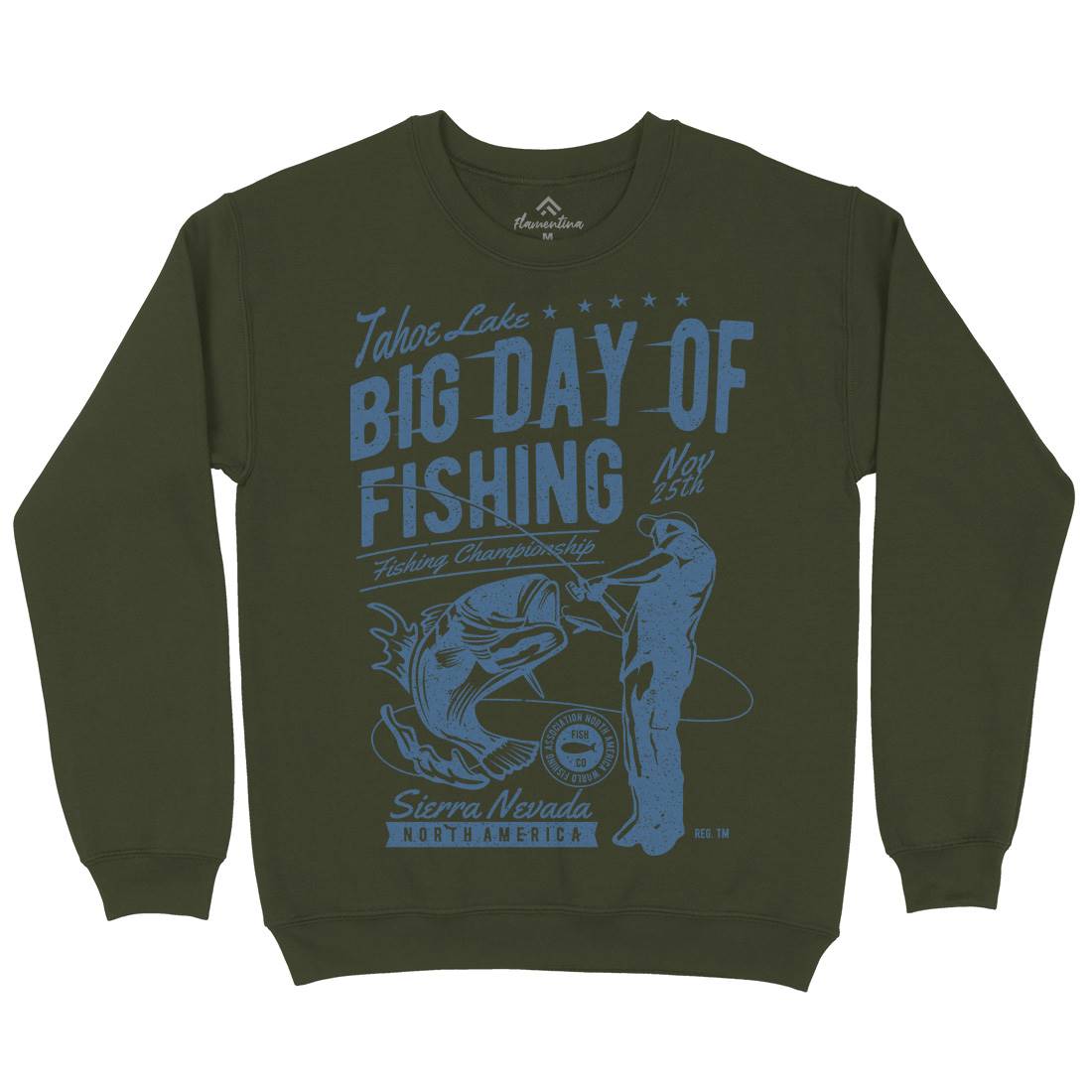 Big Day Of Mens Crew Neck Sweatshirt Fishing A618