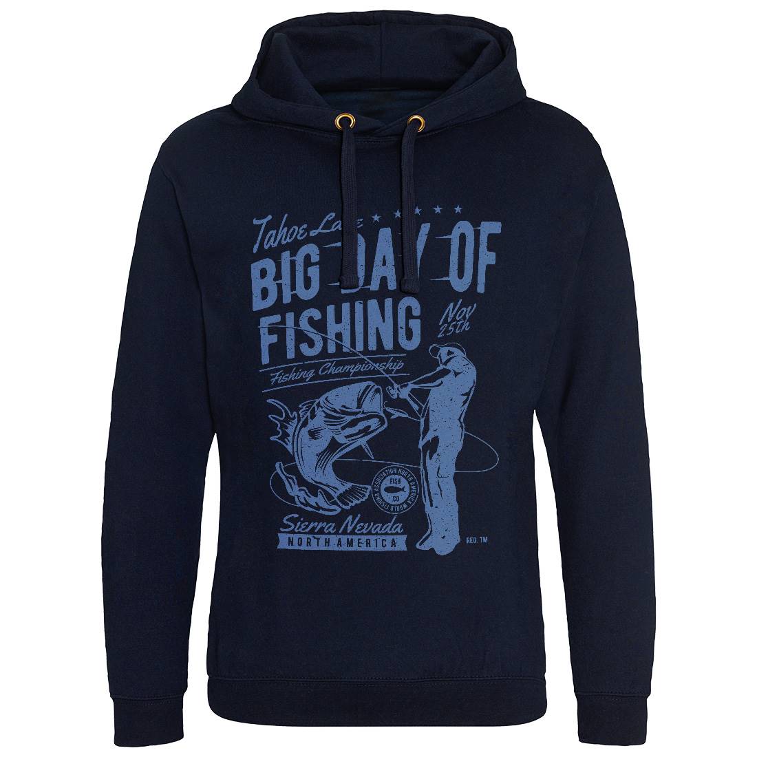 Big Day Of Mens Hoodie Without Pocket Fishing A618