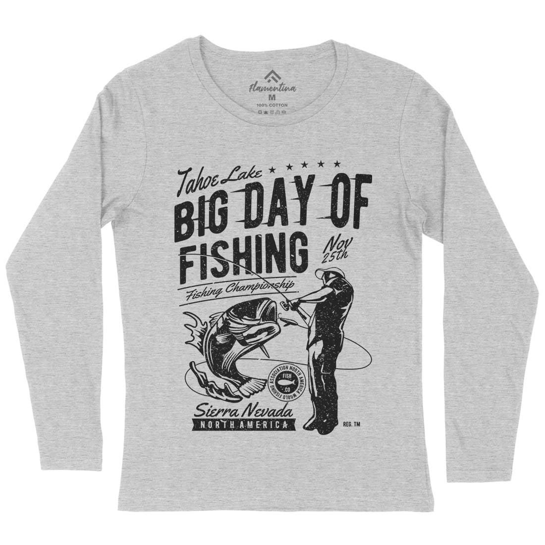 Big Day Of Womens Long Sleeve T-Shirt Fishing A618