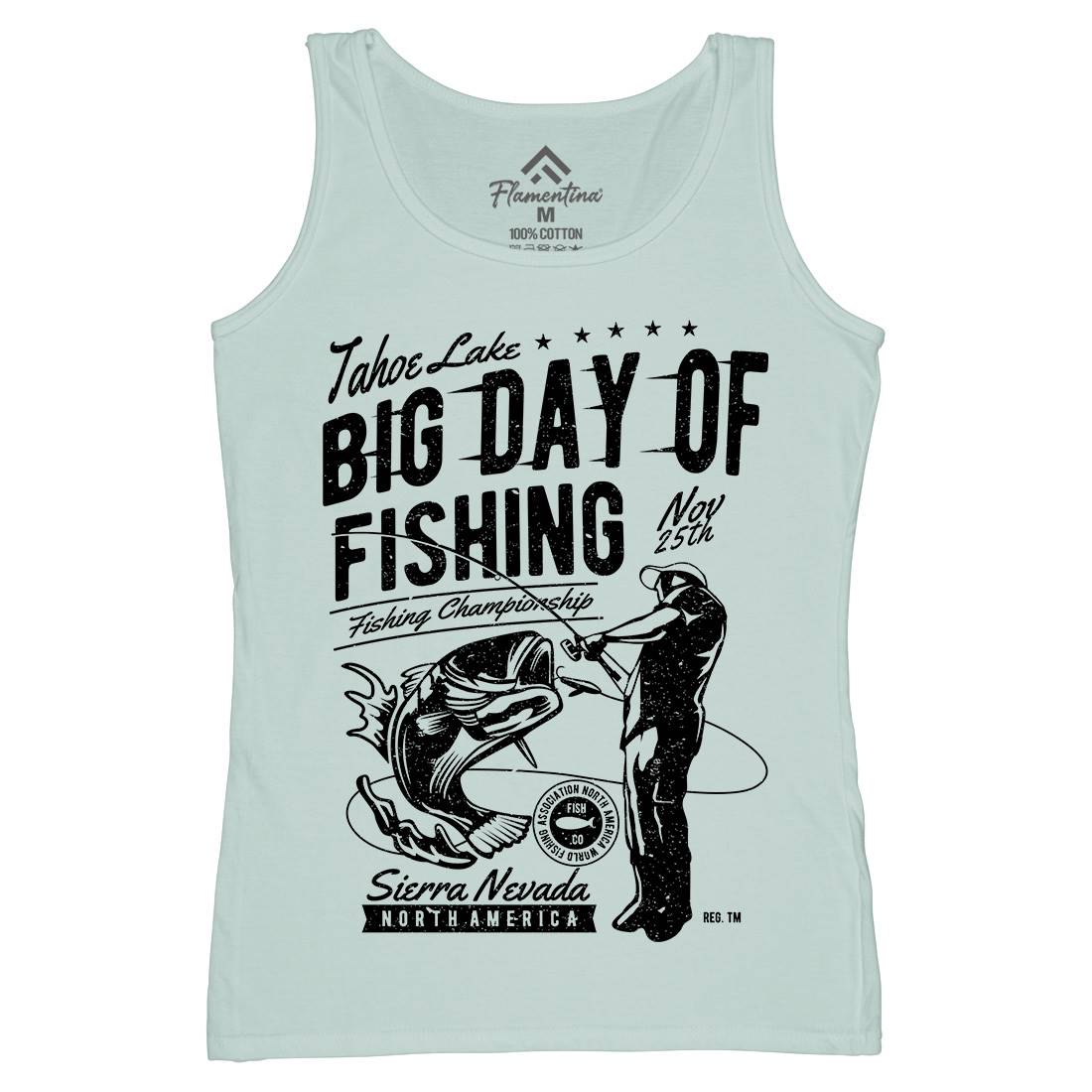 Big Day Of Womens Organic Tank Top Vest Fishing A618