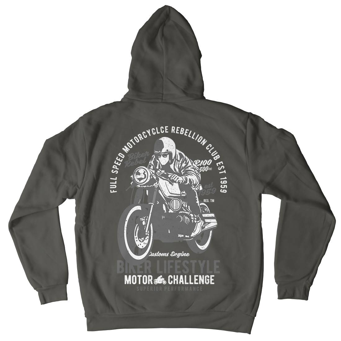 Biker Lifestyle Kids Crew Neck Hoodie Motorcycles A619