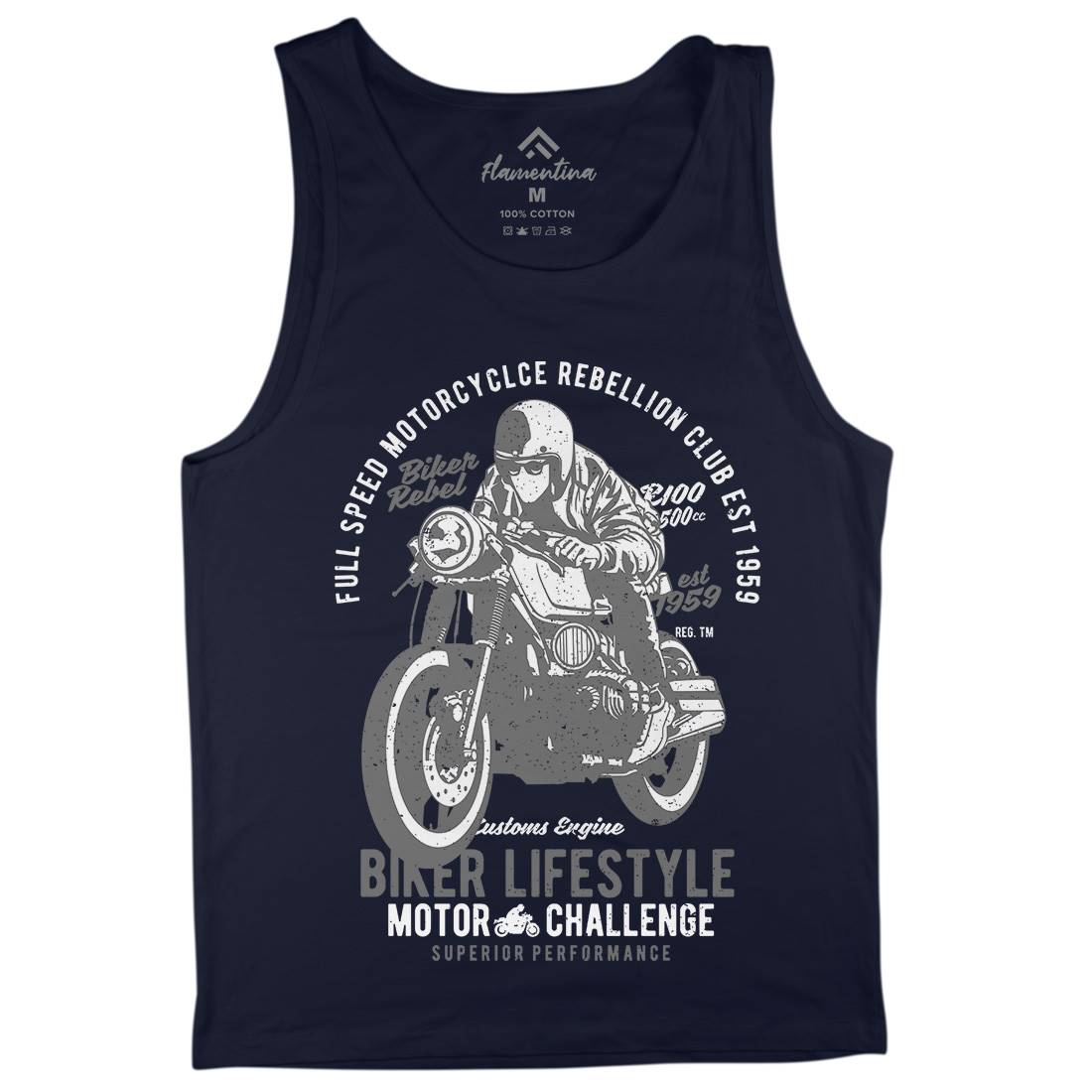 Biker Lifestyle Mens Tank Top Vest Motorcycles A619