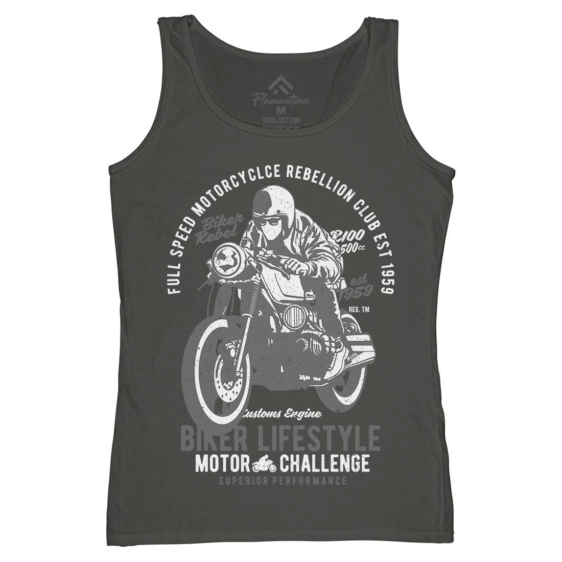 Biker Lifestyle Womens Organic Tank Top Vest Motorcycles A619