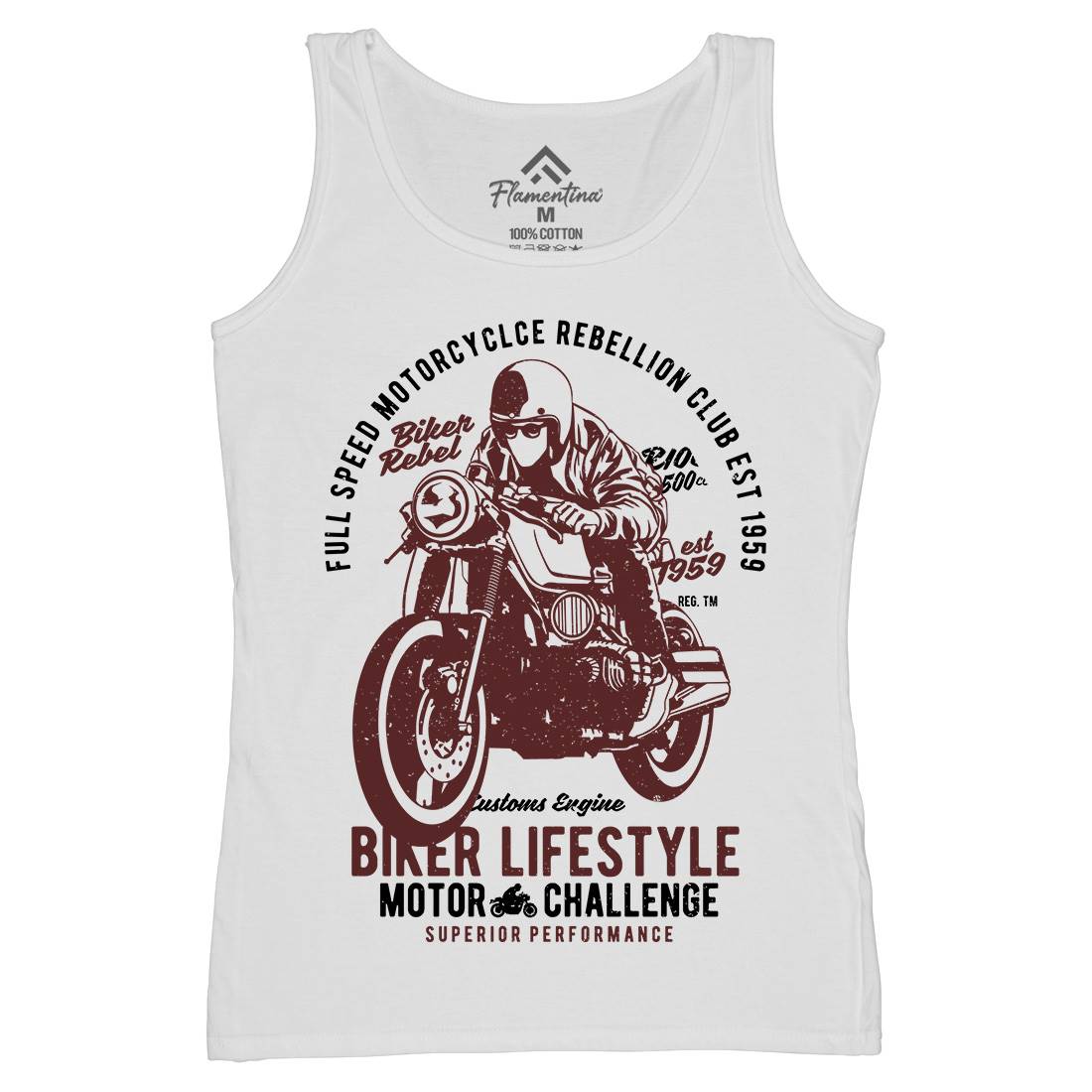 Biker Lifestyle Womens Organic Tank Top Vest Motorcycles A619