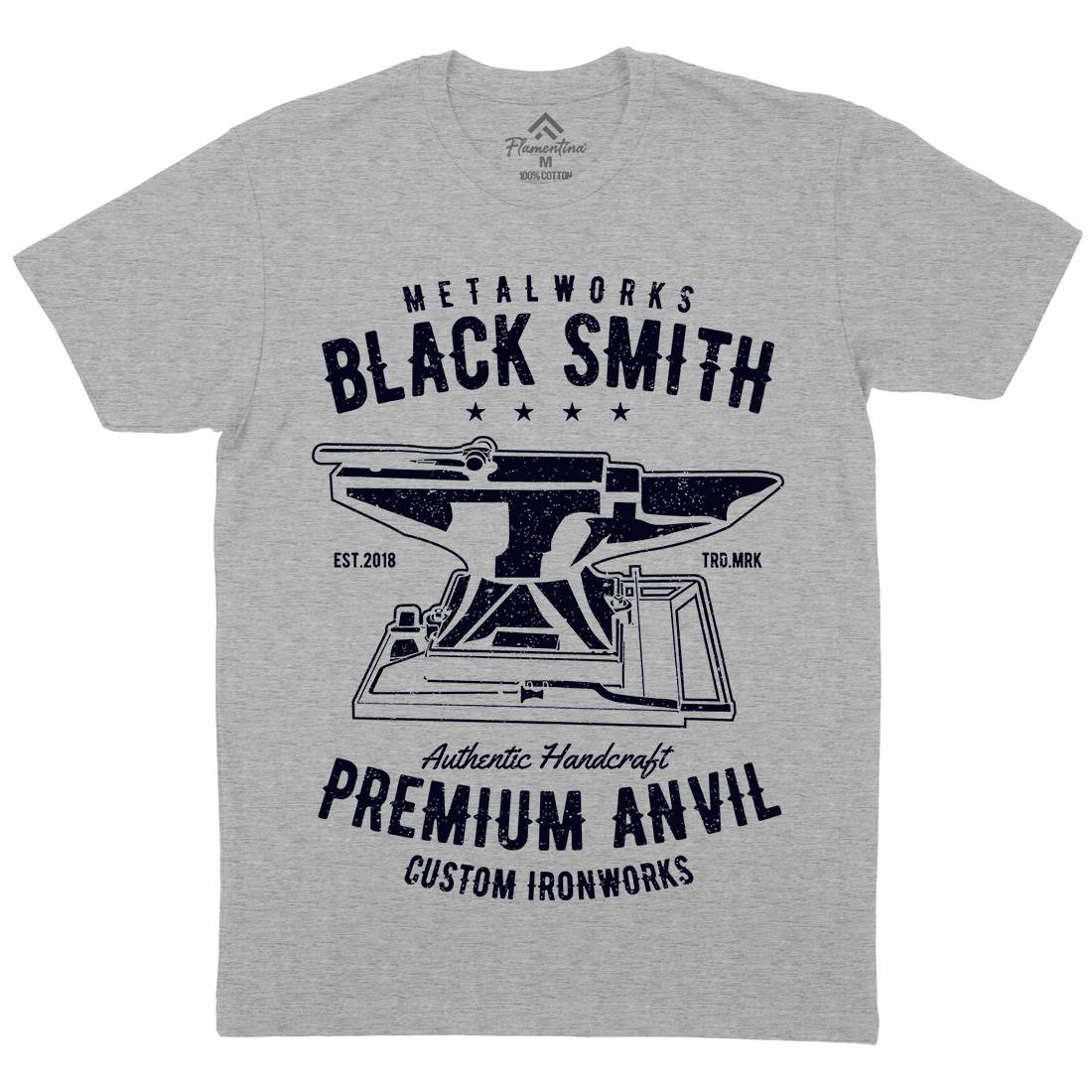 Blacksmith Mens Organic Crew Neck T-Shirt Work A620
