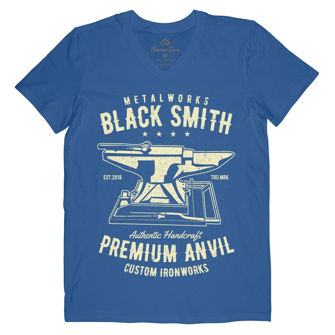 Blacksmith Mens V-Neck T-Shirt Work A620