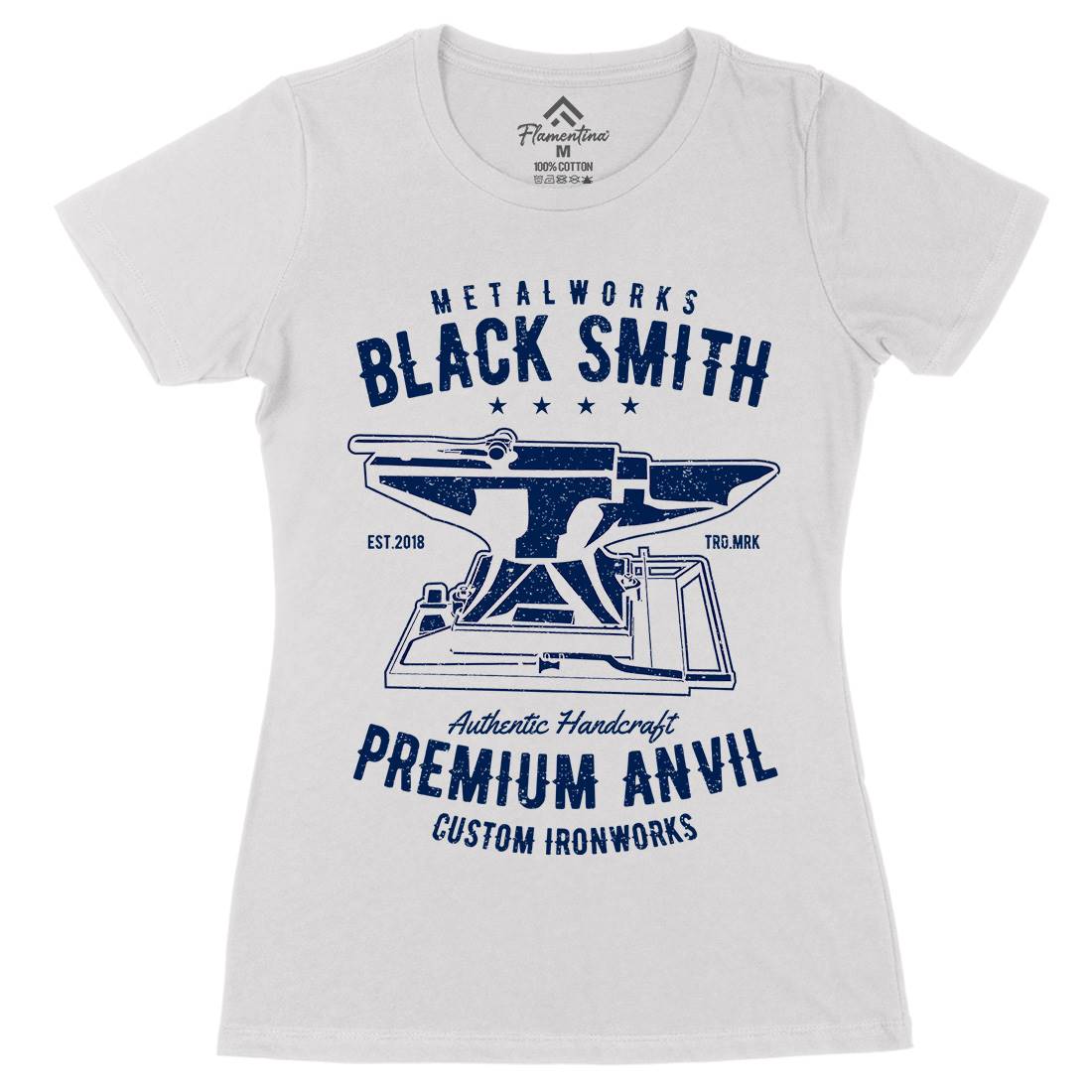 Blacksmith Womens Organic Crew Neck T-Shirt Work A620