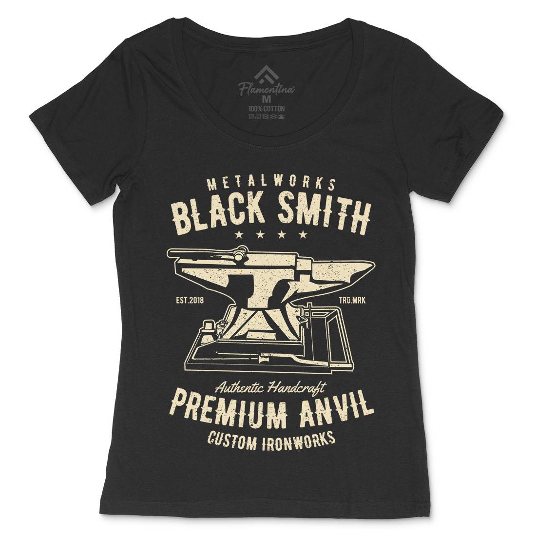 Blacksmith Womens Scoop Neck T-Shirt Work A620