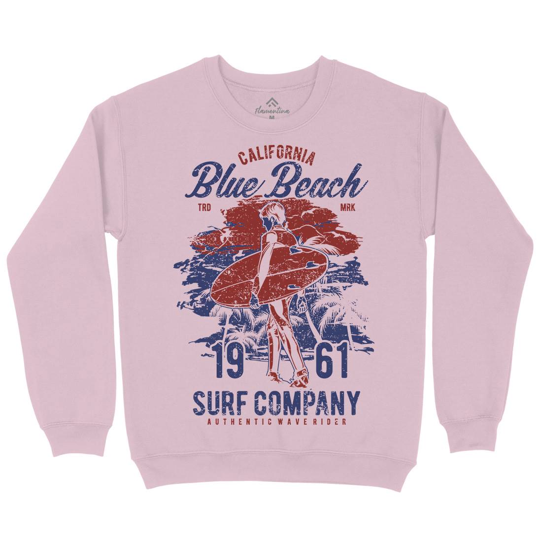 Blue Beach Kids Crew Neck Sweatshirt Surf A621
