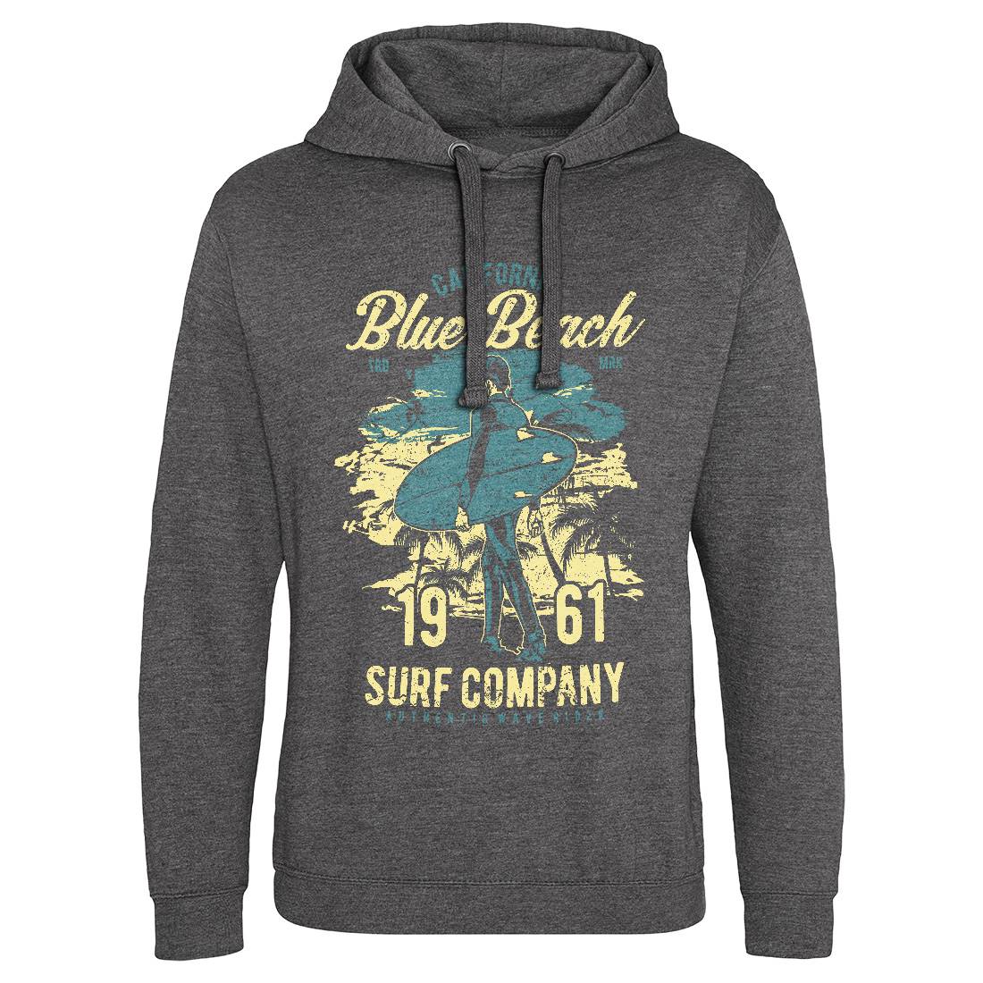 Blue Beach Mens Hoodie Without Pocket Surf A621