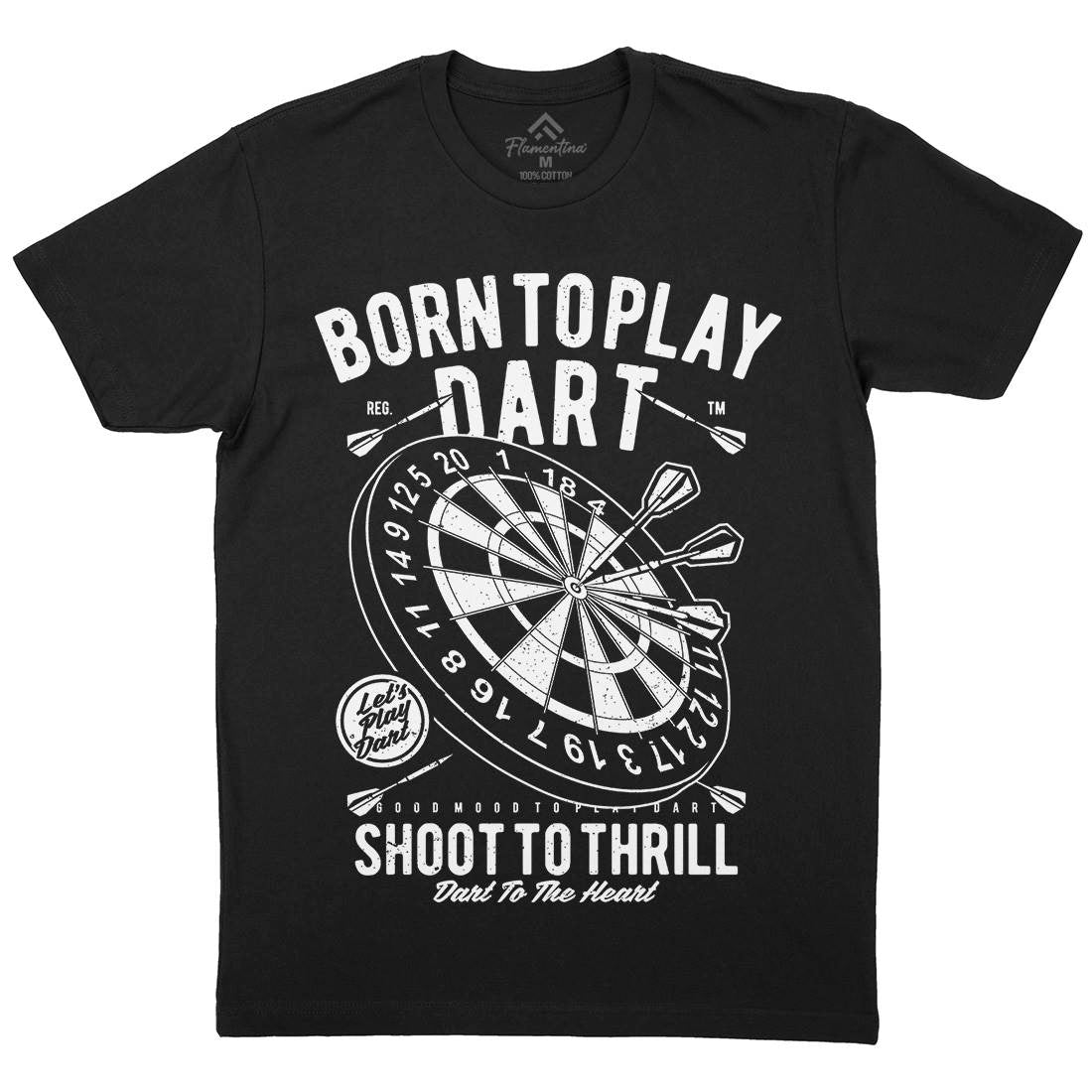 Born To Play Mens Organic Crew Neck T-Shirt Sport A622