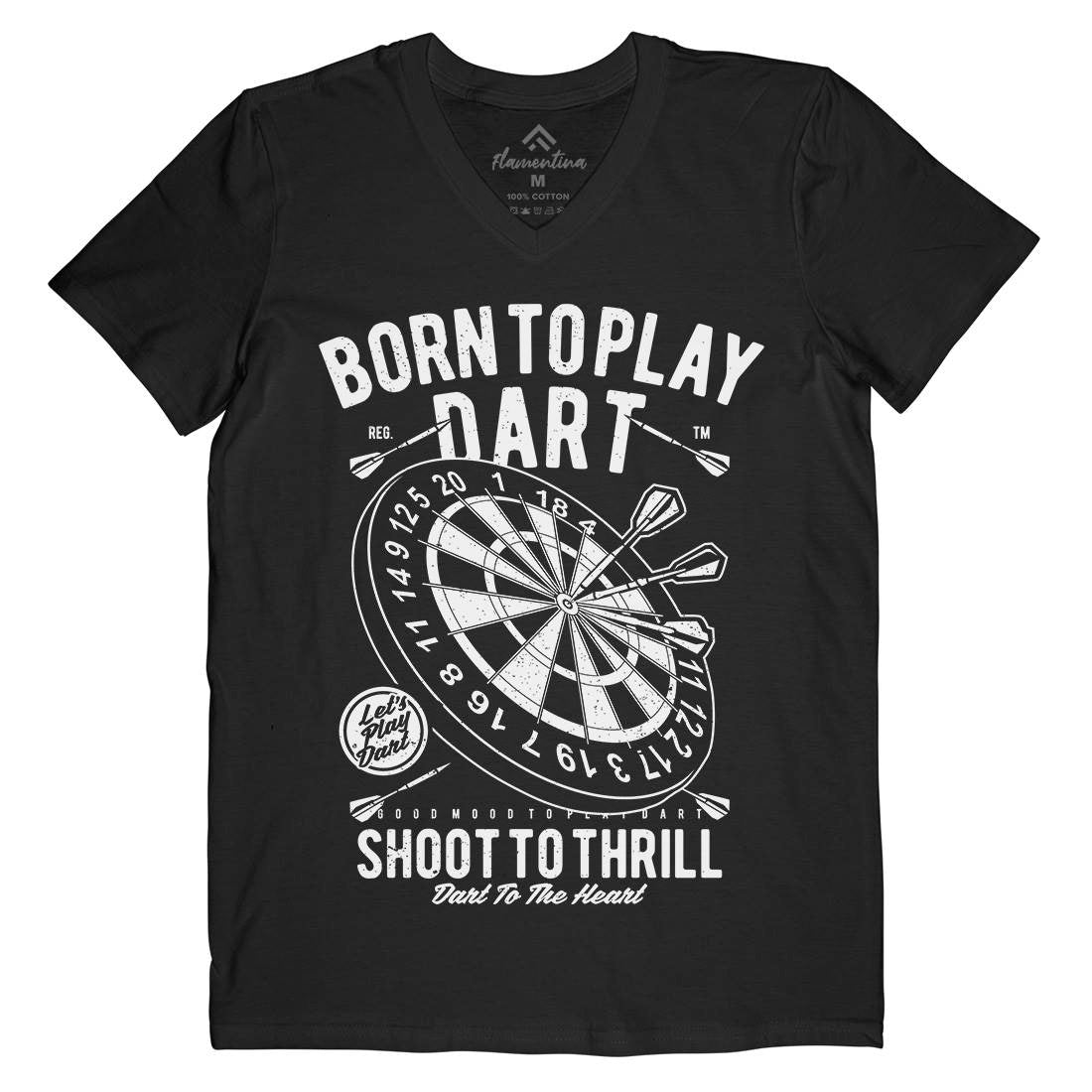 Born To Play Mens V-Neck T-Shirt Sport A622