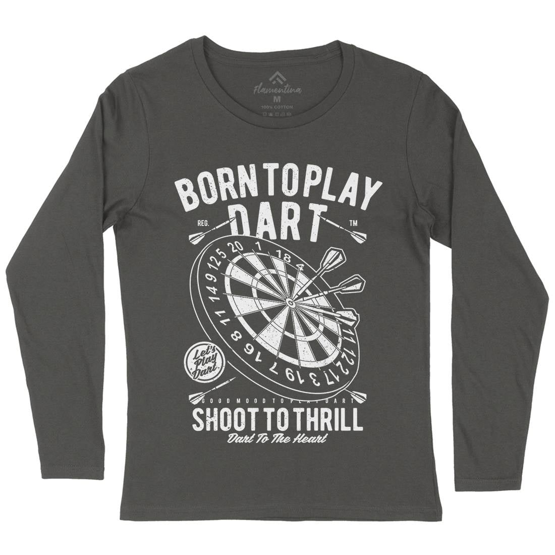 Born To Play Womens Long Sleeve T-Shirt Sport A622