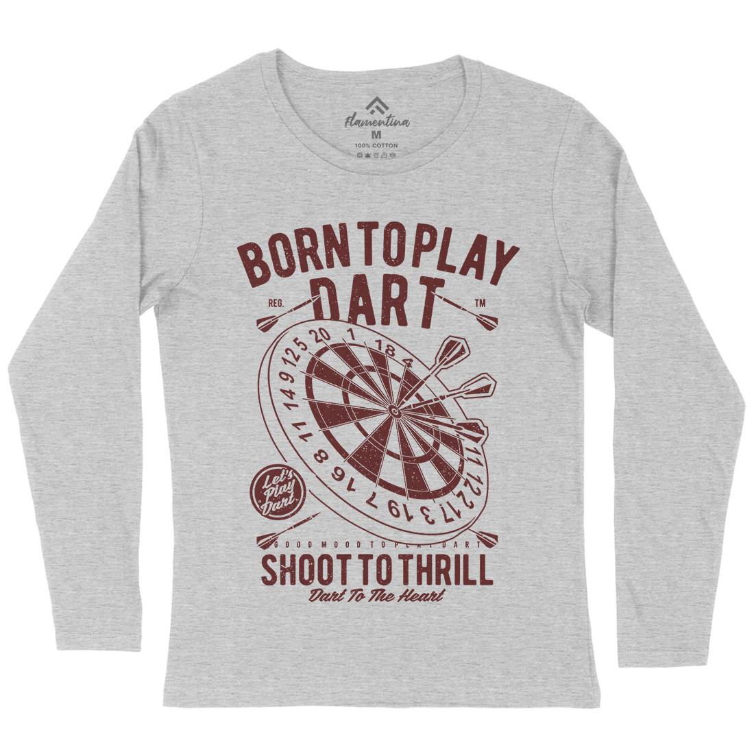 Born To Play Womens Long Sleeve T-Shirt Sport A622