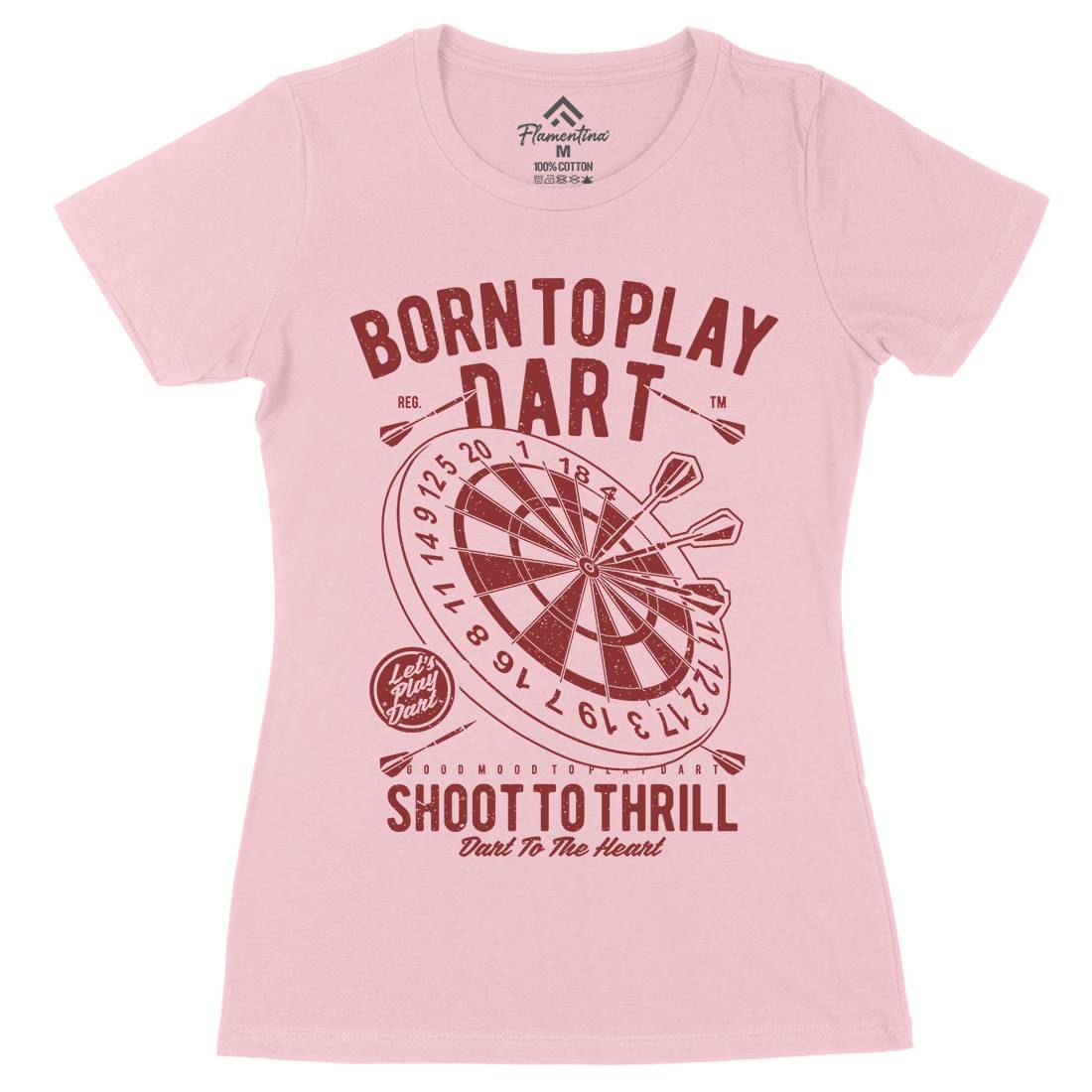 Born To Play Womens Organic Crew Neck T-Shirt Sport A622