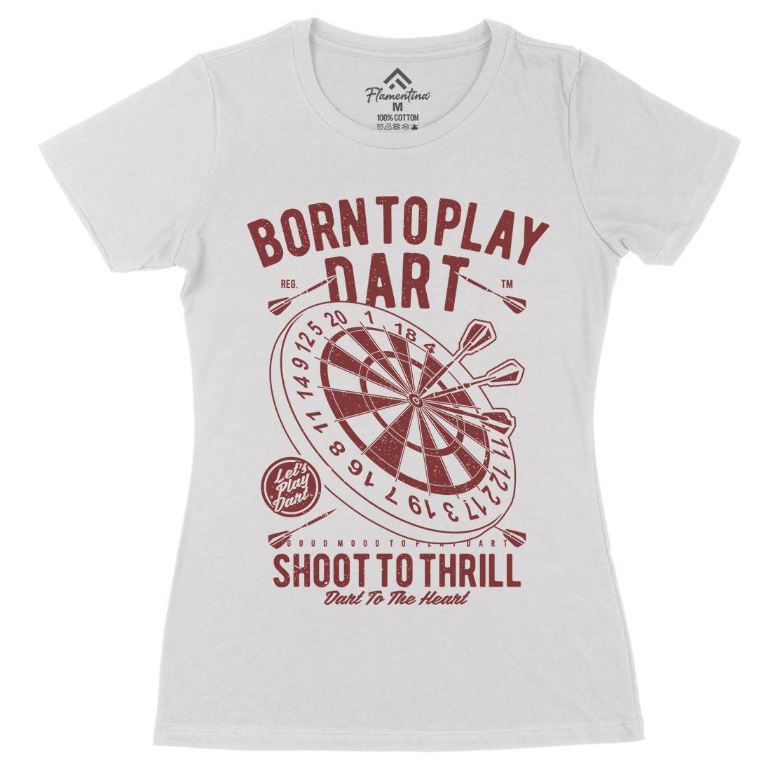 Born To Play Womens Organic Crew Neck T-Shirt Sport A622