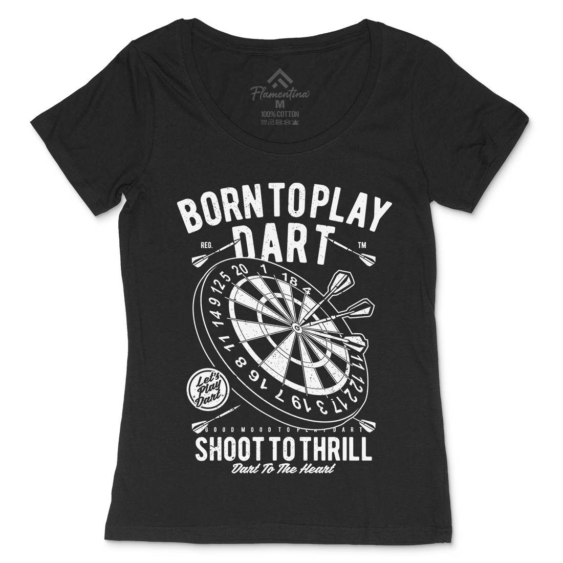 Born To Play Womens Scoop Neck T-Shirt Sport A622